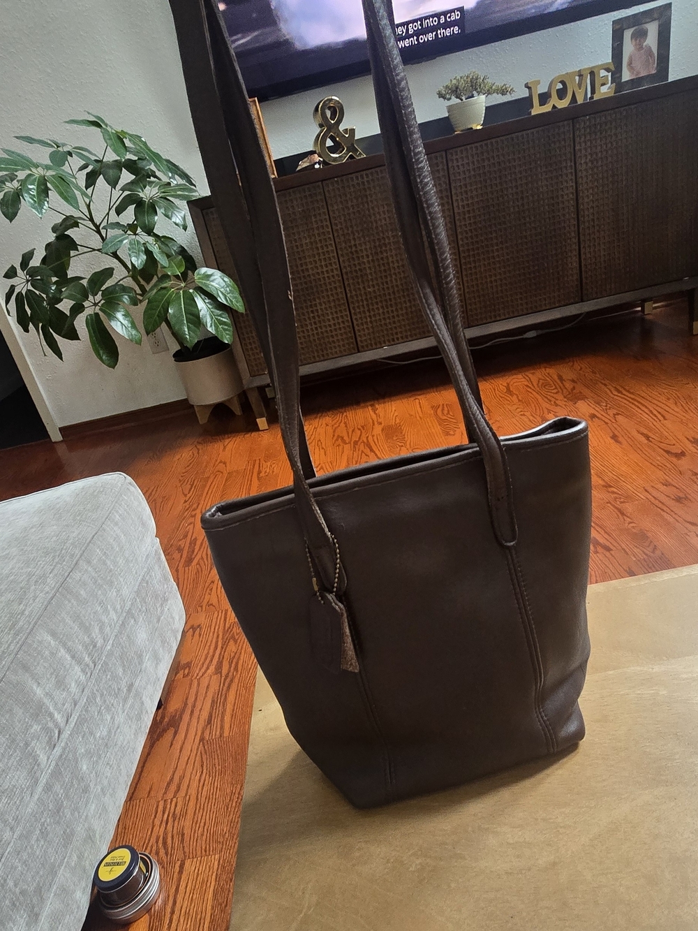 Vintage Coach Mahogany Leather Legacy Lunch Tote Bag #9077